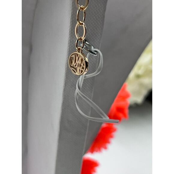 Lilly Pulitzer Tangero Orange Fabric Dangle Flowers Pink Beaded Long Necklace‎ - Picture 11 of 12